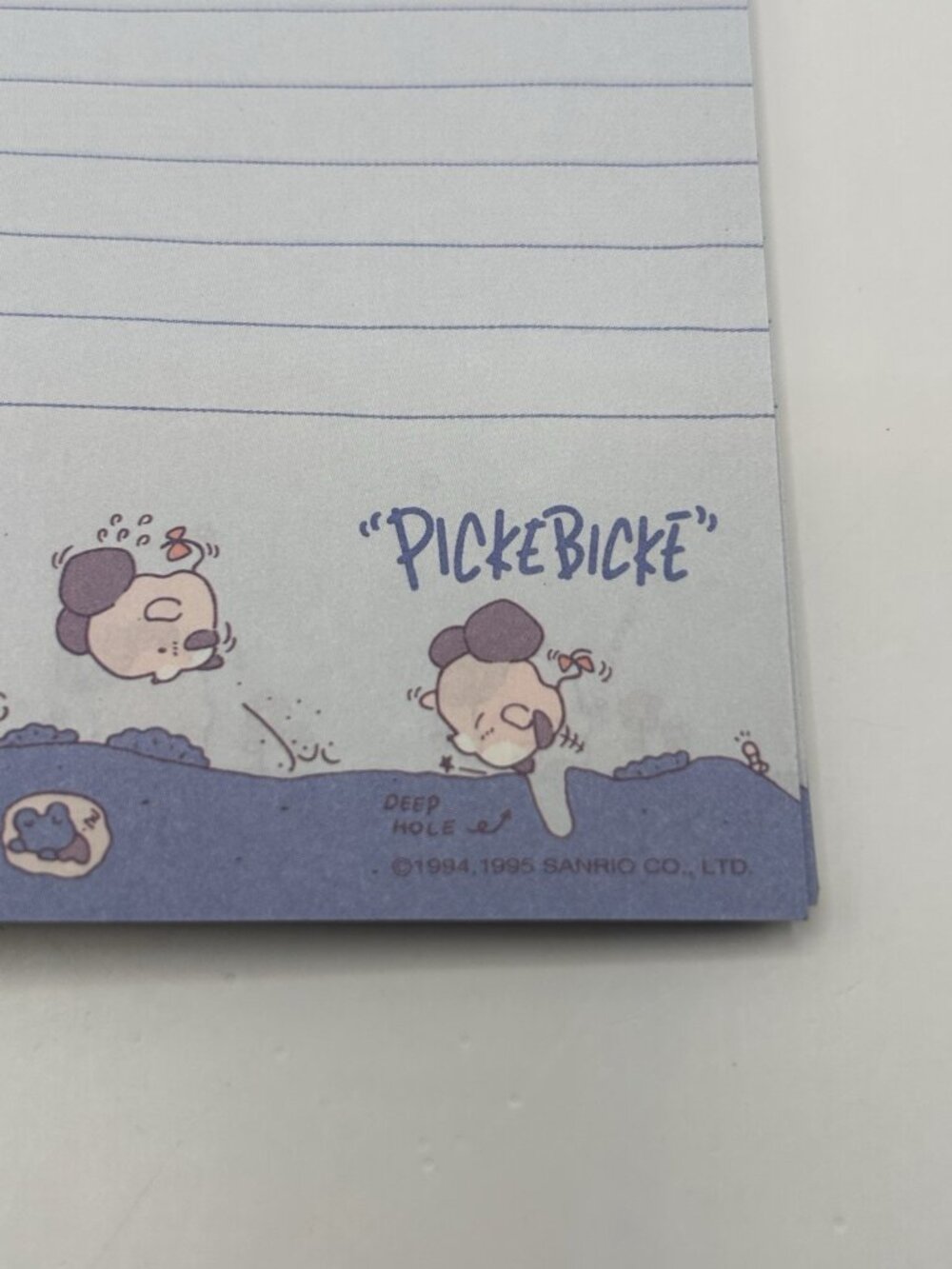 Sanrio 1995 Picke Bicke Spiral Notepad 33 Sheets Vintage Pickebicke Puff Bird - Picture 10 of 16
